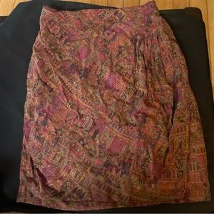 Vintage fun pattern 
Ellen Tracy Multicolor A-Line Skirt